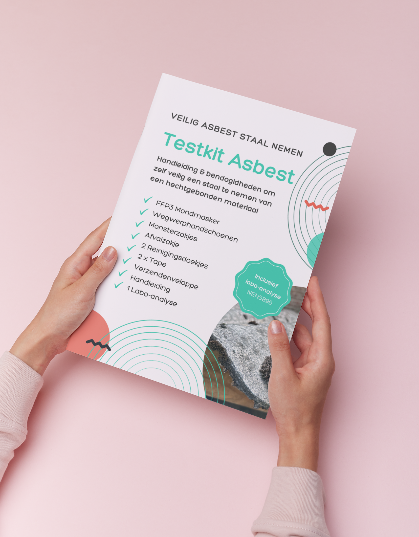 Handleiding Testkit Asbest met overzicht van alle benodigdheden in de kit