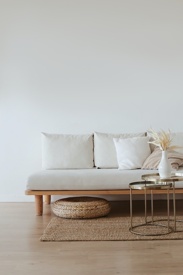 Lichte woonkamer van een particuliere woning
